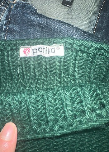 Yeşil Örgü Kadın Kazak - Görsel 3