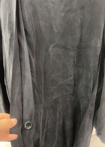 Siyah Uzun Kollu Salaş Siyah Elbise - Görsel 5