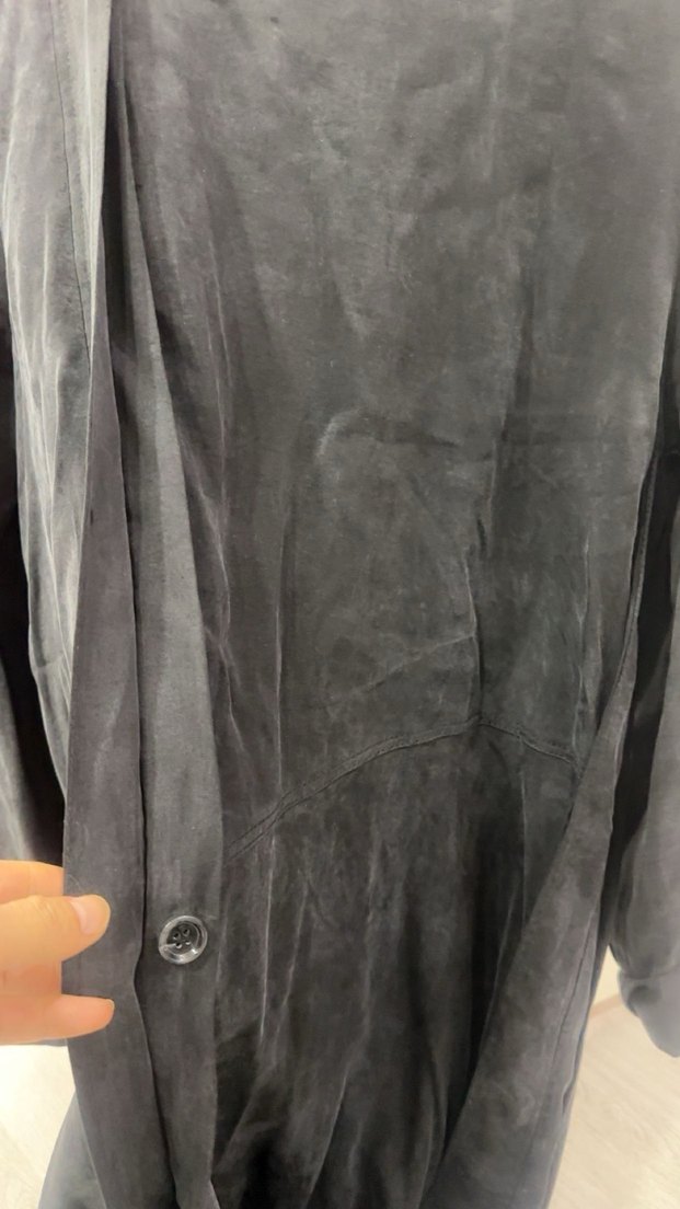 Siyah Uzun Kollu Salaş Siyah Elbise - Görsel 5