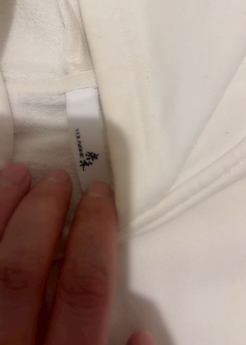 Kadın Beyaz Fermuarlı Sweatshirt - Görsel 3