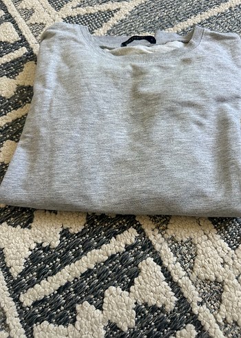 Diğer Nakışlı Gri Kadın Sweatshirt