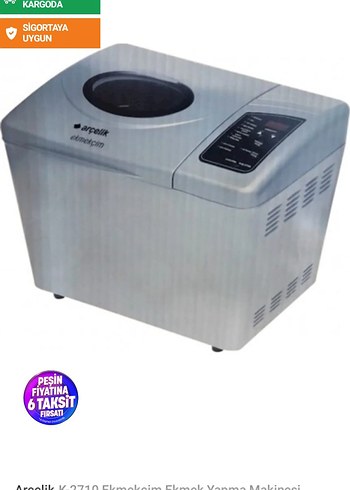 Gri Arçelik Ekmek Yapma Makinesi - Görsel 7