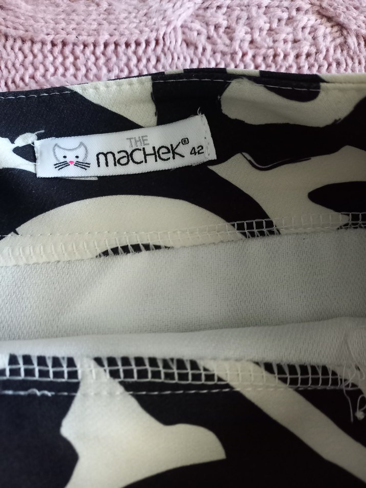 Siyah Beyaz Desenli Mini Etek - Görsel 2