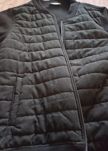 erkek Siyah Fermuarlı Midi Ceket - Görsel 3