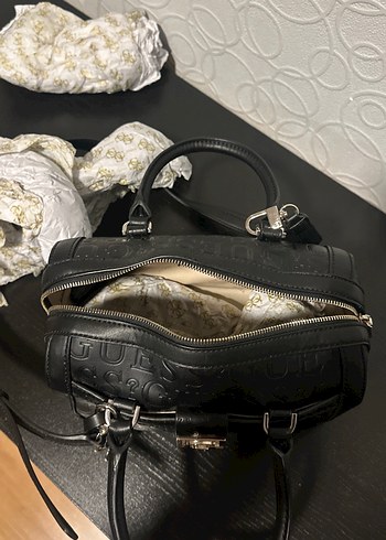 Klasik Siyah Deri Yılan Desenli Kadın Çanta - Görsel 8