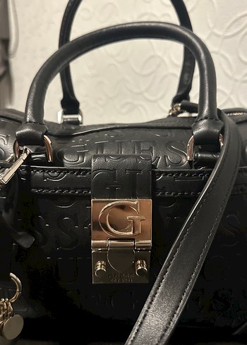 Klasik Siyah Deri Yılan Desenli Kadın Çanta - Görsel 2