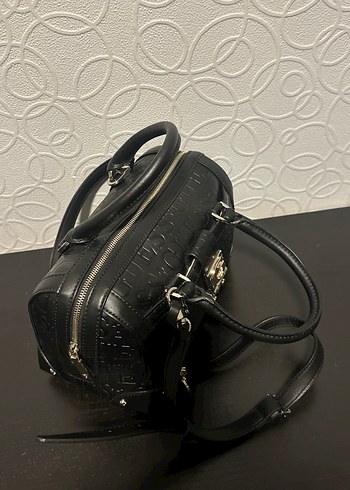 Klasik Siyah Deri Yılan Desenli Kadın Çanta - Görsel 15