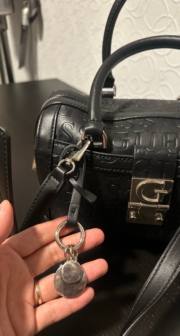 Klasik Siyah Deri Yılan Desenli Kadın Çanta - Görsel 3