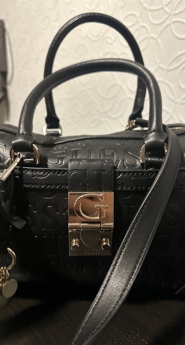 Klasik Siyah Deri Yılan Desenli Kadın Çanta - Görsel 2