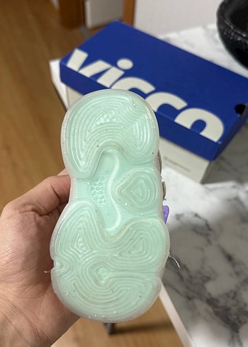 Kız Çocuk Pembe Cırt Cırtlı ışıklı Spor Ayakkabı - Görsel 7