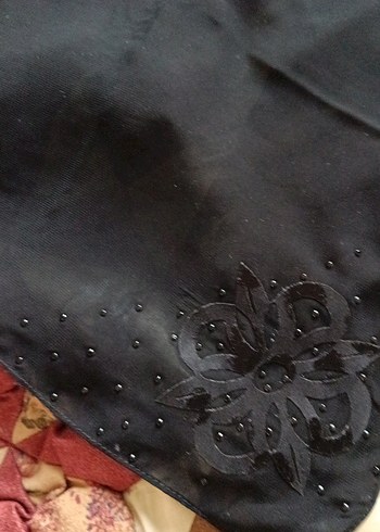 Siyah ferace eşarp ince - Görsel 2