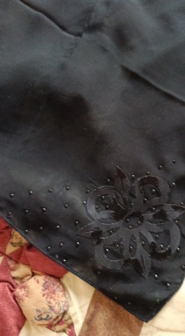 Siyah ferace eşarp ince - Görsel 2