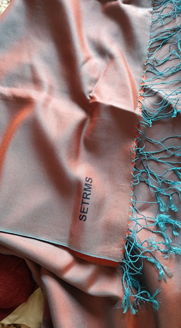 setrems Parlak Saten Kadın Şal -yanardoner - Görsel 4