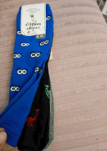 Gri Desenli Erkek Çorap Seti 3'lü - Görsel 3