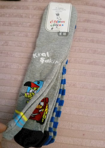 Gri Desenli Erkek Çorap Seti 3'lü - Görsel 5