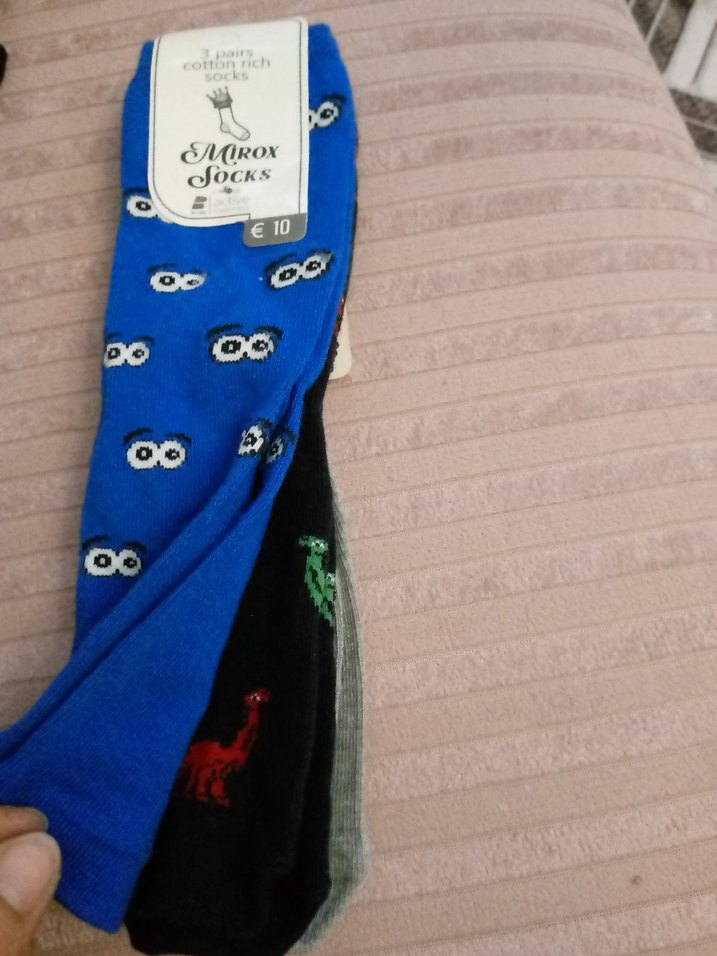 Gri Desenli Erkek Çorap Seti 3'lü - Görsel 3