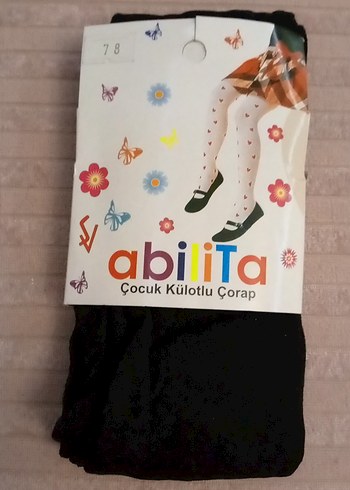 Abilita Kız Çocuk Siyah  Külotlu Çorap - Görsel 2