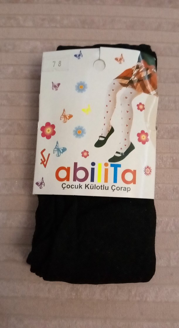 Abilita Kız Çocuk Siyah  Külotlu Çorap - Görsel 2