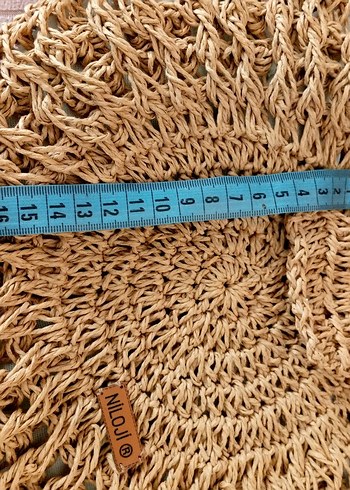 Bej Örgü Bohem Kadın Çapraz Çanta - Görsel 6