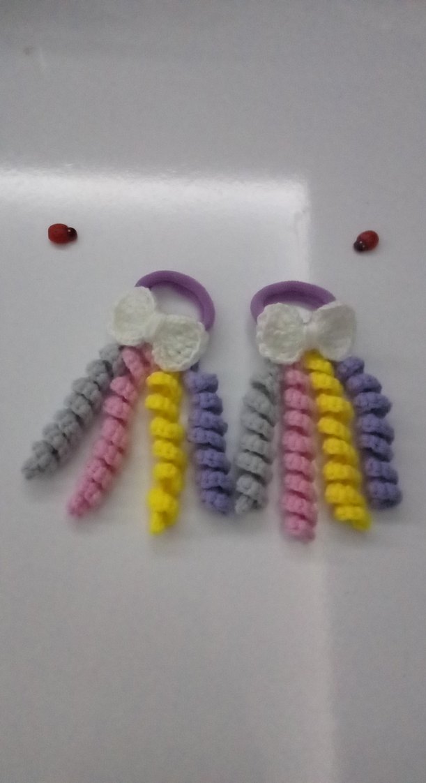 Bohem Tarzda Pastel Renkli Lastikli Saç Tokası - Görsel 2