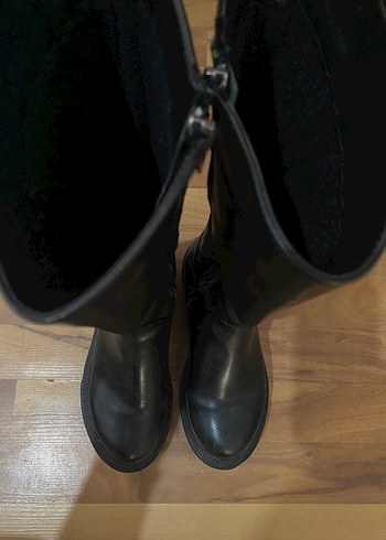 Kadın Siyah Deri Çizme - Görsel 5
