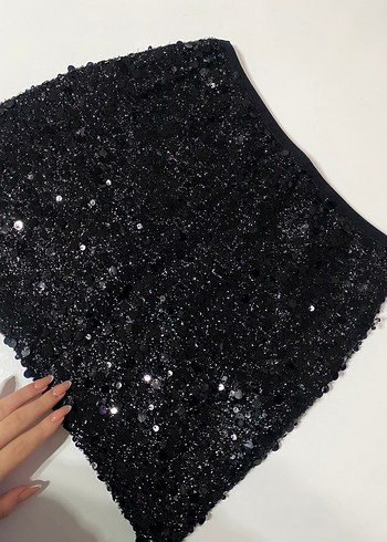 Payetli Mini Etek - Görsel 2