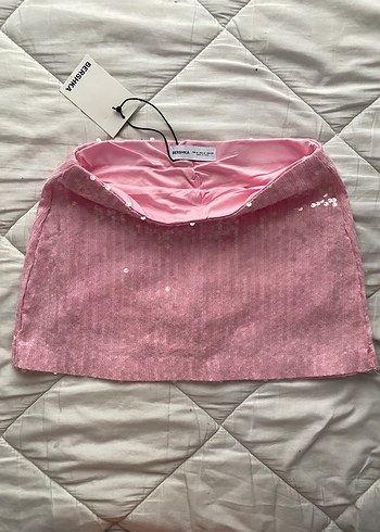 Pembe Payetli Mini Etek - Görsel 3