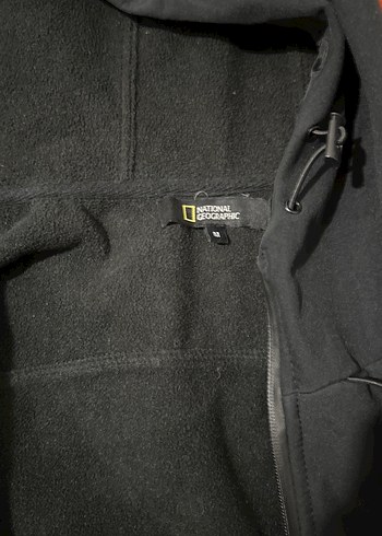 Fermuarlı Siyah Kapüşonlu içi polar mont - Görsel 2