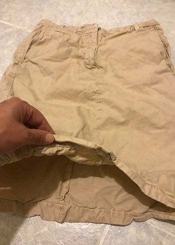 Bej Rahat Kesim Midi Etek - Görsel 3