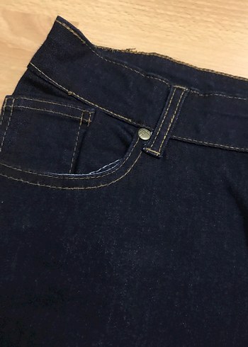 Lacivert Kot Hamile Midi Etek - Görsel 4