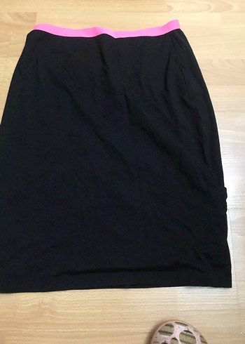 Drapeli Siyah Midi Kalem Etek - Görsel 4