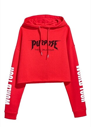 kirmizi purpose crop sweatshirt