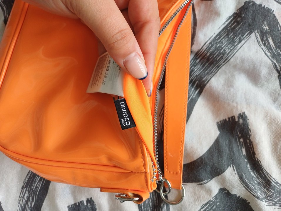 Turuncu Rugan Fermuarlı Kadın Çanta - Görsel 2