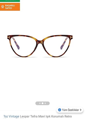 Leopar Mavi Işık Gözlük (Toz Vintage )