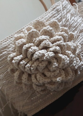 Bej Örgü Kadın Çanta - Bohem Tarz - Görsel 6