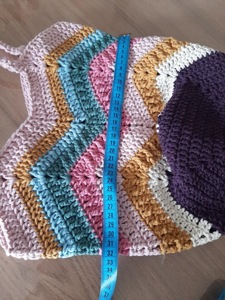 Pastel Renkli Örgü Bohem Kol Çantası - Görsel 4