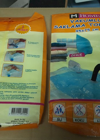 ADET FİYAT:100 TL
2 ADET SIFIR MHOME SAKLAMA TORBASI
EBAT:95*75 - Görsel 2