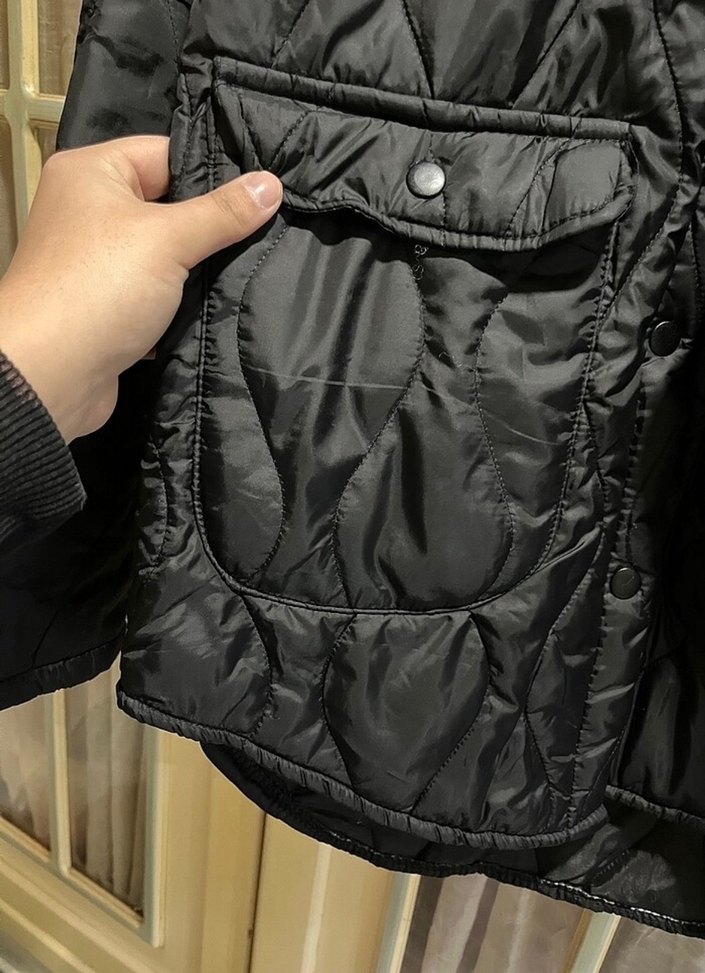 Düğmeli Siyah Midi Kadın Ceket - Görsel 2