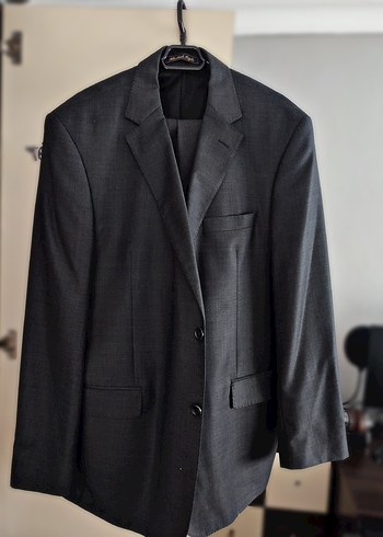Siyah Regular Fit Erkek Takım Elbise Ceketi 56/4