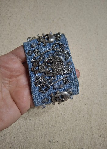 kuru kafa tasarım bileklik+ küpe - Görsel 3