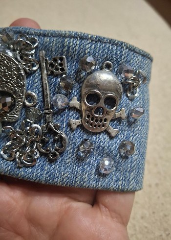 kuru kafa tasarım bileklik+ küpe - Görsel 4