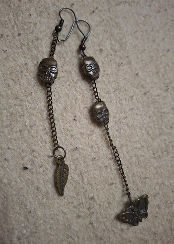 kuru kafa tasarım bileklik+ küpe - Görsel 12