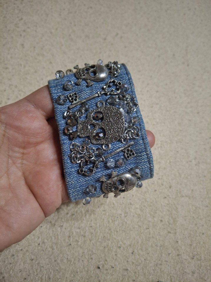 kuru kafa tasarım bileklik+ küpe - Görsel 3