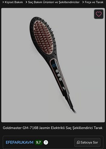 goldmaster Saç Düzleştirici tarak - Görsel 6