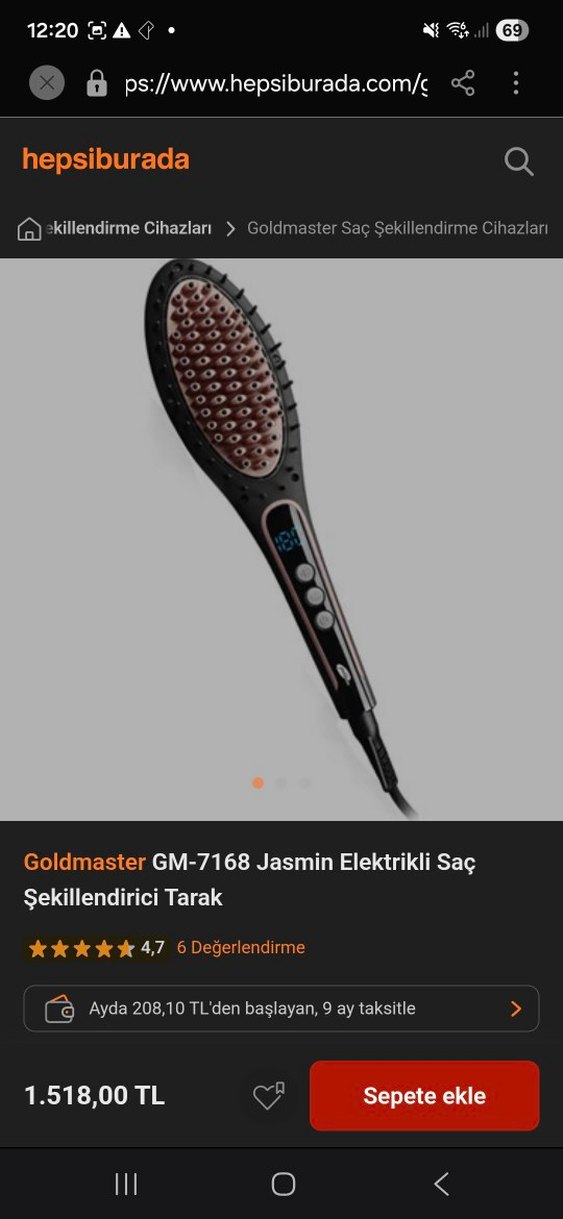 goldmaster Saç Düzleştirici tarak - Görsel 5