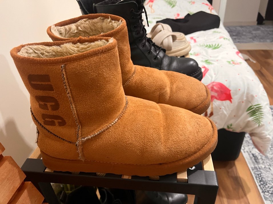 UGG Kahverengi Kürklü Kadın Bot - Görsel 2
