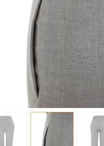 Gri Regular Fit Midi Kumaş Kadın Pantolon - Görsel 3