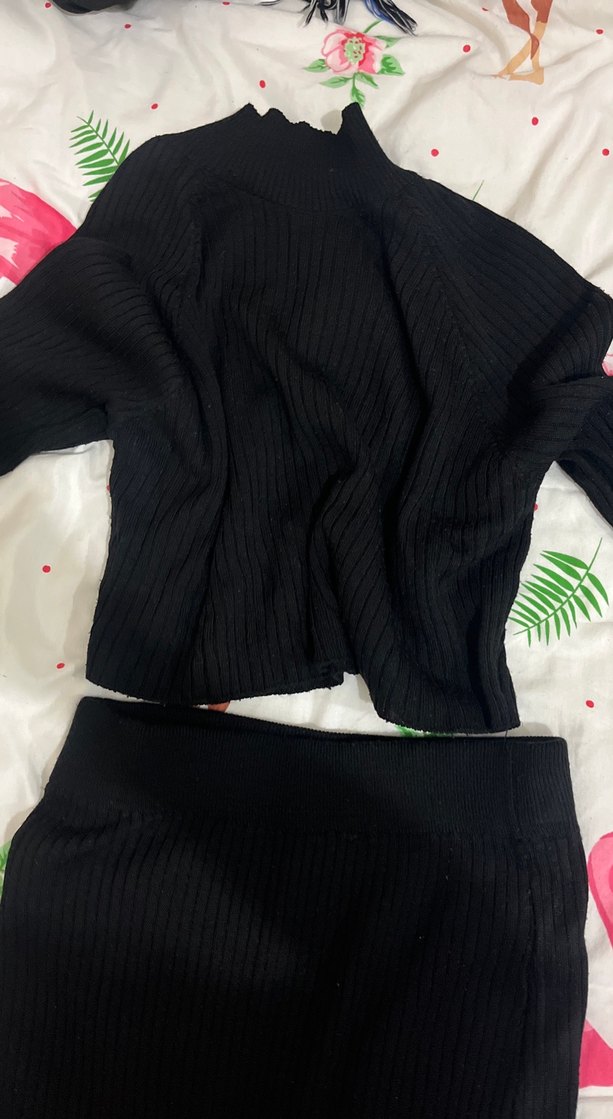 Siyah triko etek takım - Görsel 2