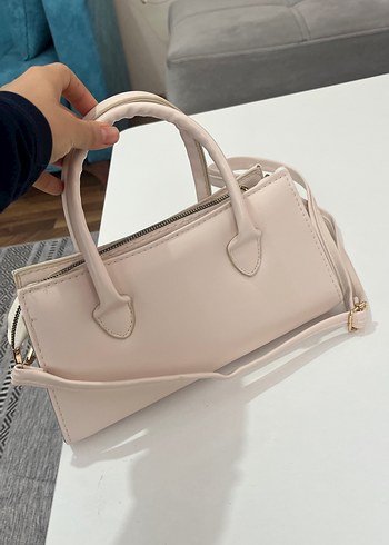 Zara krem Deri Kadın El Çantası - Görsel 2