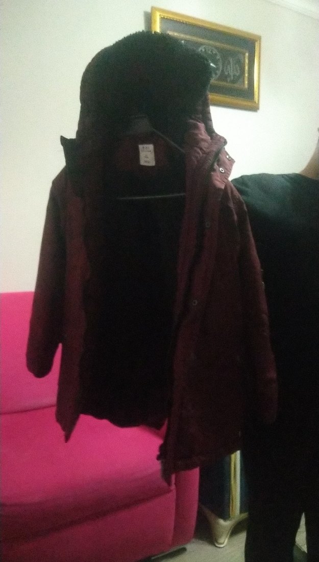 DeFacto Kahverengi Baskılı Pamuk Çocuk kürklü mont - Görsel 3